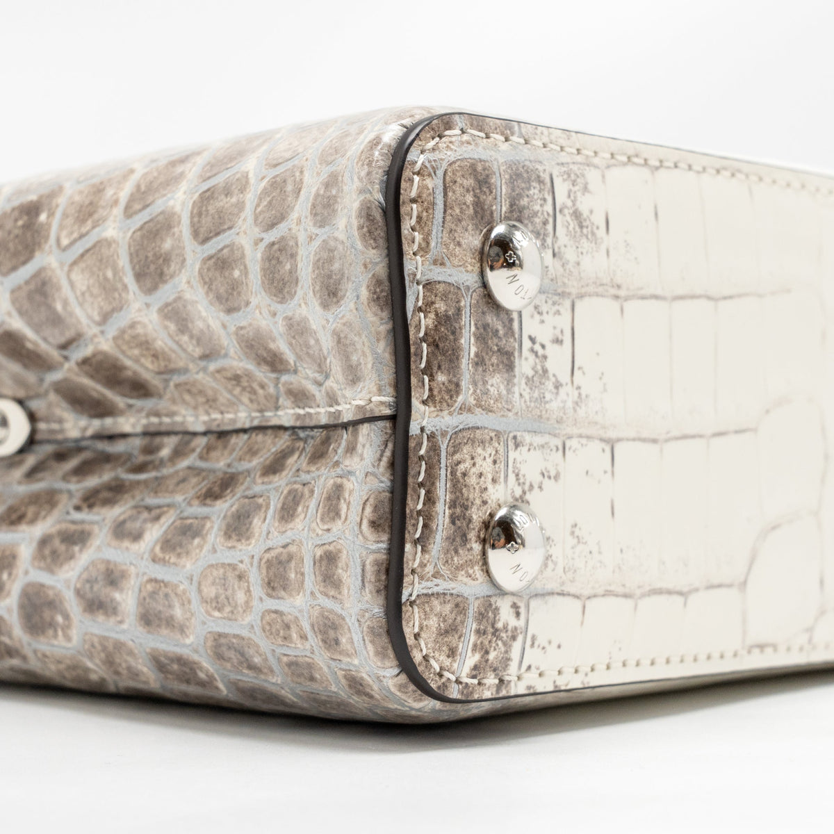 Louis Vuitton Capucines Mini Sahara crocodile white SHW