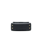 CHANEL MINI COCO HANDLE FLAP CAVIAR IN BLACK GHW