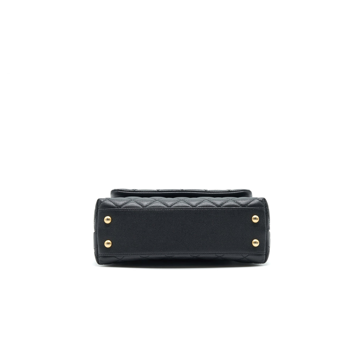 CHANEL MINI COCO HANDLE FLAP CAVIAR IN BLACK GHW
