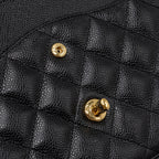 CHANEL CLASSIC JUMBO DOUBLE FLAP BAG CAVIAR BLACK GHW