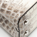 LOUIS VUITTON CAPUCINES MINI HIMALAYAN CROCODILE WHITE SHW