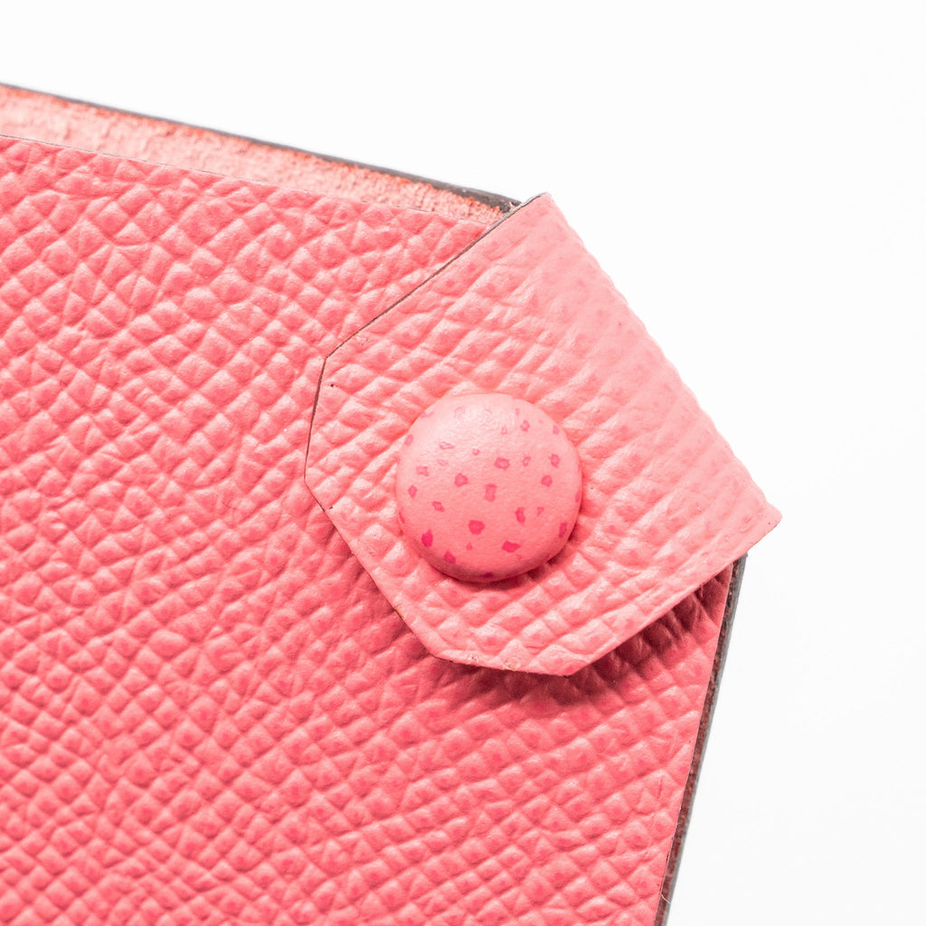 Hermes Tarmac Passport Holder Epsom Rose Azalee SHW