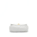 CHANEL SMALL 19 BAG LAMBSKIN LIGHT GREY WITH MULTICOLOUR HARDWARE (MICROCHIP)