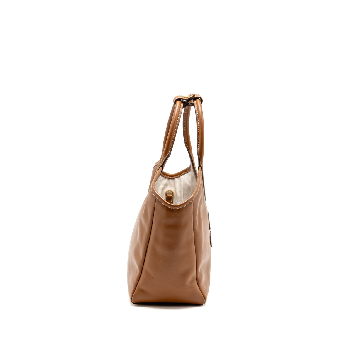 Miu Miu Small Ivy Leather Tote Bag Caramel GHW