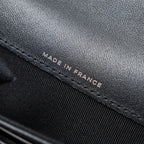 CHANEL CLASSIC FLAP CARD HOLDER LAMBSKIN SO BLACK SHW (MICROCHIP)