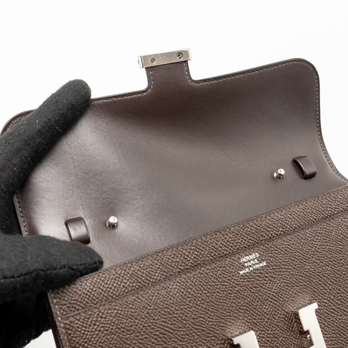 Hermes Constance to Go Epsom Chocolate SHW