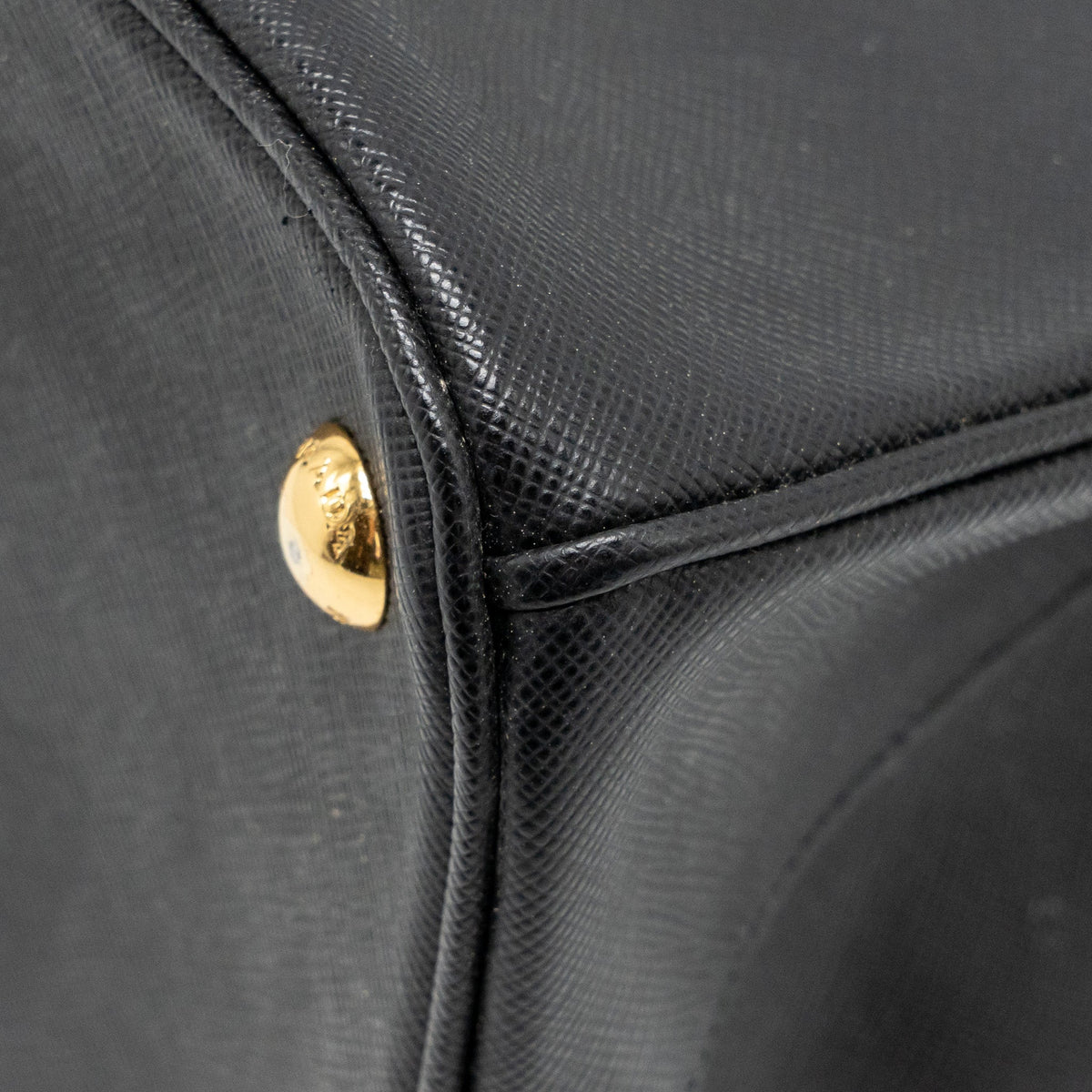 PRADA LARGE SAFFIANO TOTE BAG GALLERIA SAFFIANO LEATHER BLACK GHW