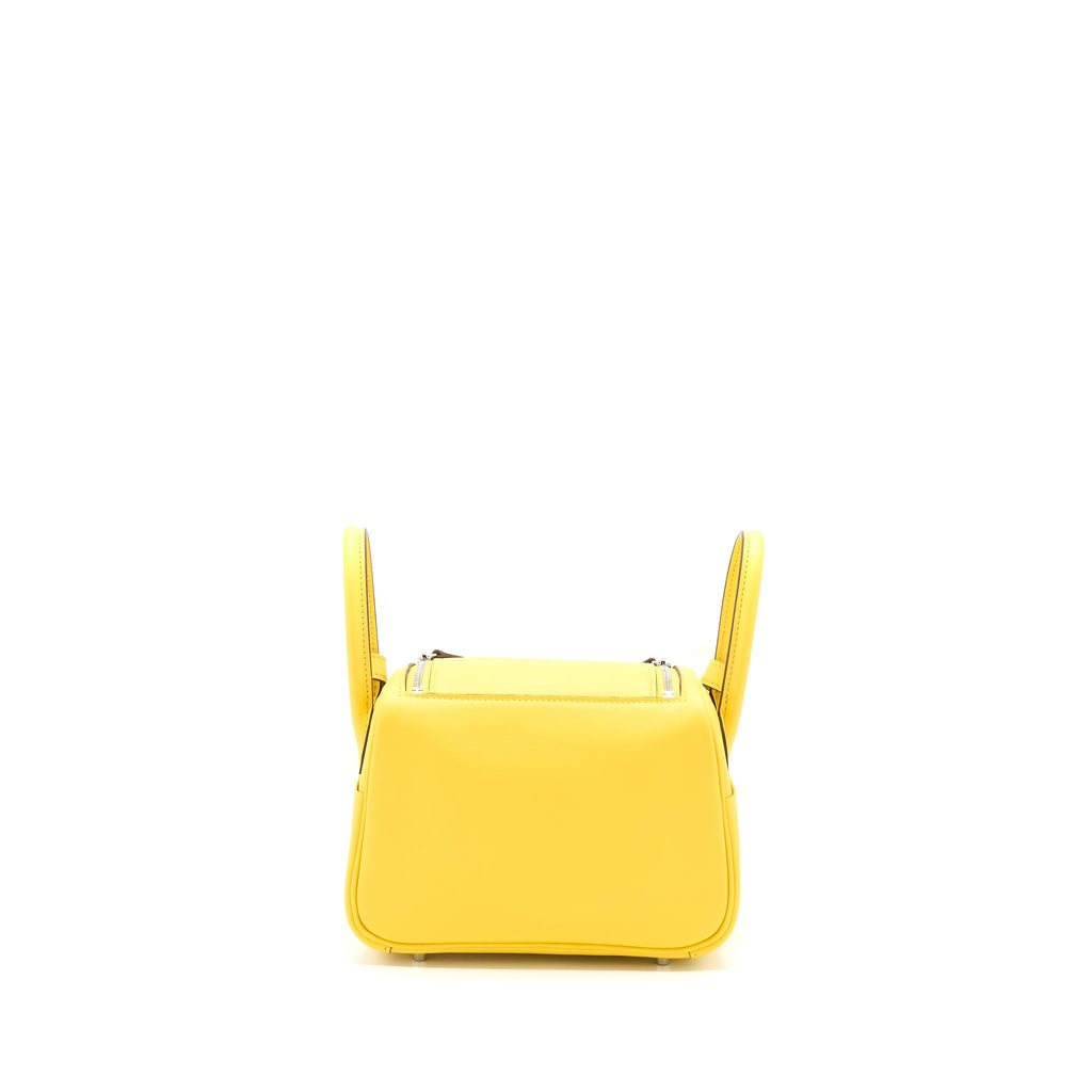 Hermes Mini Lindy Swift 9O Jaune De Naples SHW