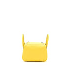 Hermes Mini Lindy Swift 9O Jaune De Naples SHW