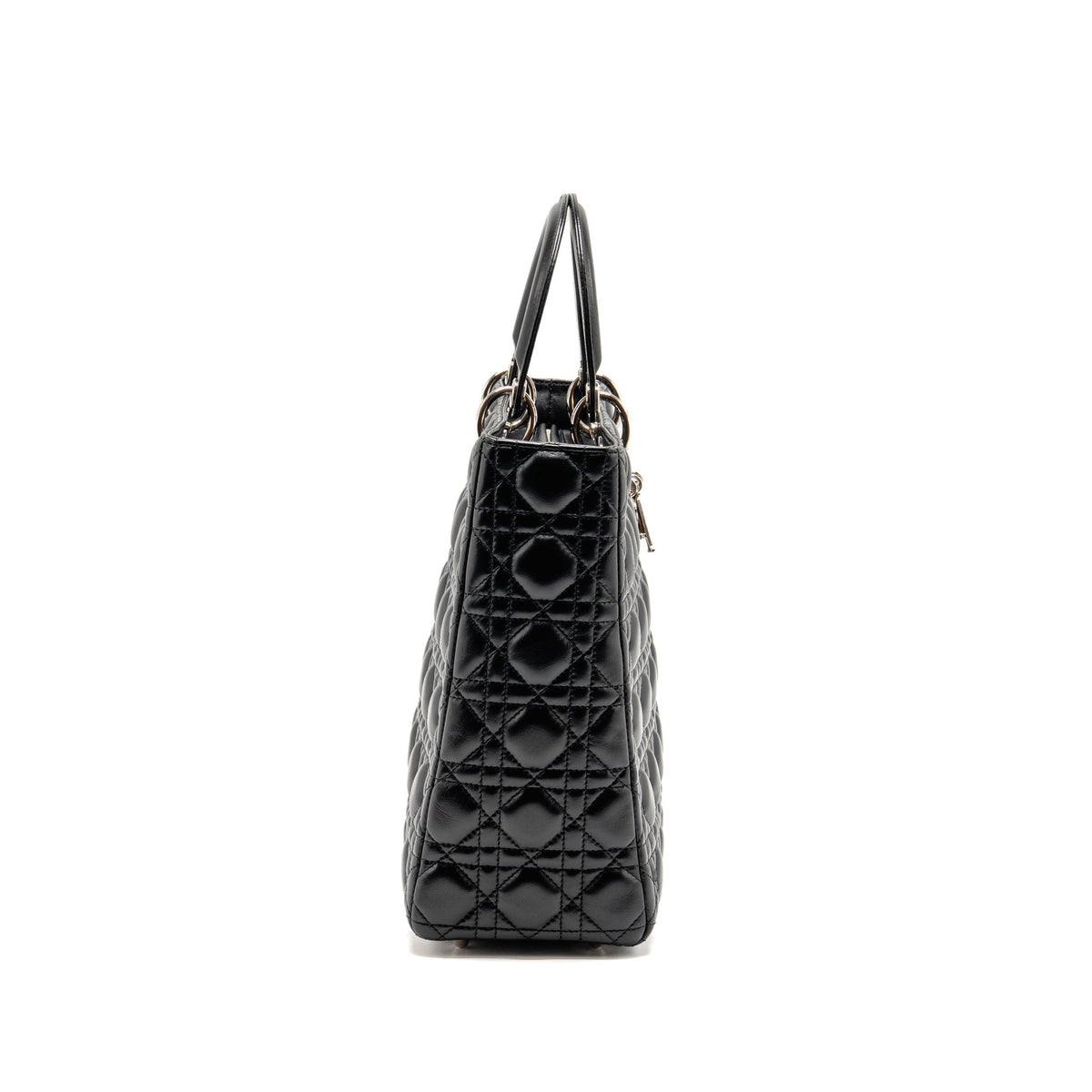 Dior large lady dior lambskin black SHW