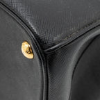 PRADA LARGE SAFFIANO TOTE BAG GALLERIA SAFFIANO LEATHER BLACK GHW