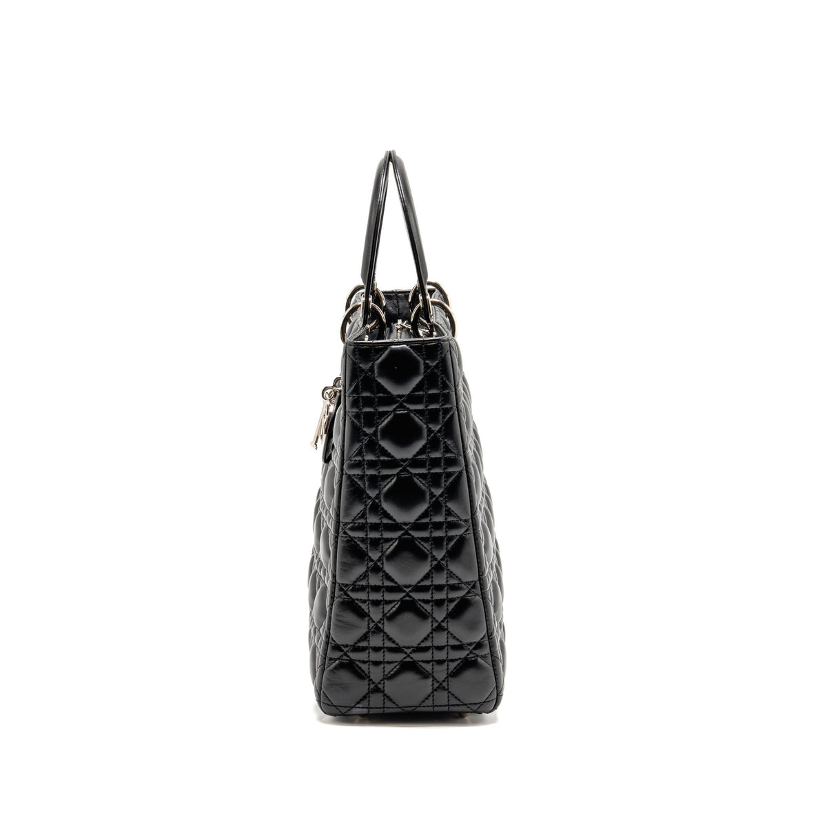 Dior large lady dior lambskin black SHW