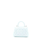 CHANEL MINI COCO HANDLE OMBRE IRIDESCENT CAVIAR LIGHT BLUE MULTICOLOUR HARDWARE (MICROCHIP)