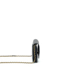 CHANEL 22P CLASSIC WALLET ON CHAIN CAVIAR BLACK LGHW (MICROCHIP)