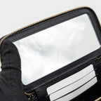 CHANEL 22K GOLD PILLAR ADJUSTABLE CHAIN LONG VANITY LAMBSKIN BLACK GHW (MICROCHIP)