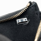 CHANEL 23K SMALL HOBO SHOULDER BAG CALFSKIN BLACK GHW (MICROCHIP)