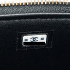 CHANEL 22K GOLD PILLAR ADJUSTABLE CHAIN LONG VANITY LAMBSKIN BLACK GHW (MICROCHIP)