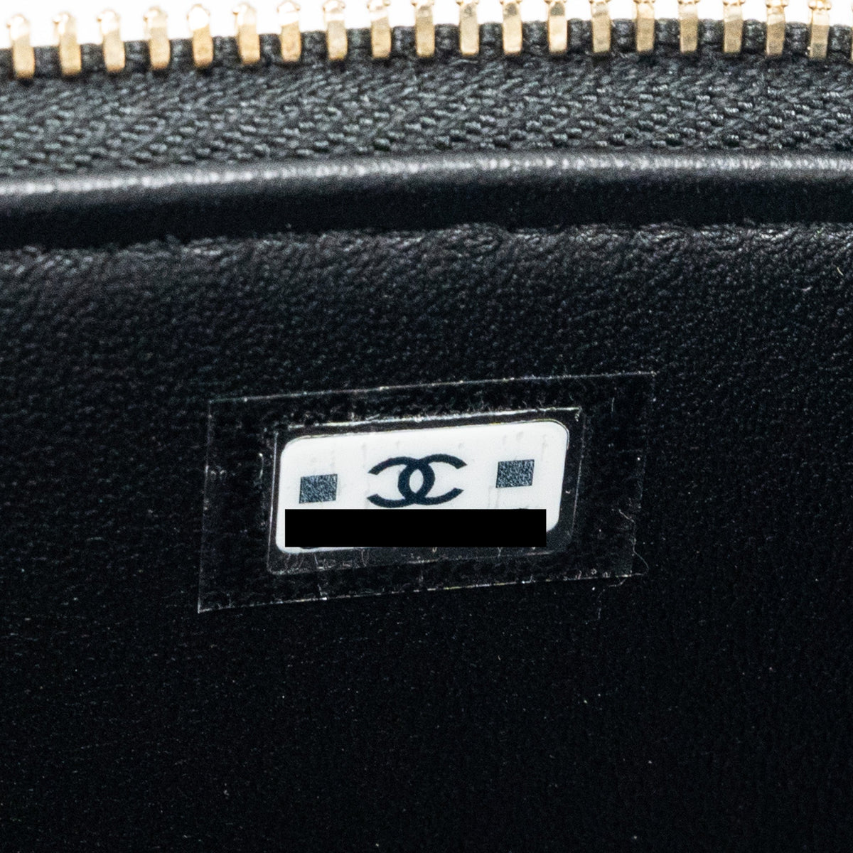 CHANEL 22K GOLD PILLAR ADJUSTABLE CHAIN LONG VANITY LAMBSKIN BLACK GHW (MICROCHIP)