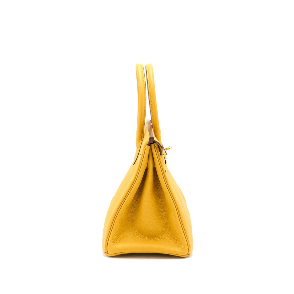 Hermes Birkin 30 Togo 9D Jaune Amber GHW
