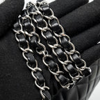 CHANEL MINI RECTANGULAR FLAP BAG LAMBSKIN BLACK SHW (MICROCHIP)