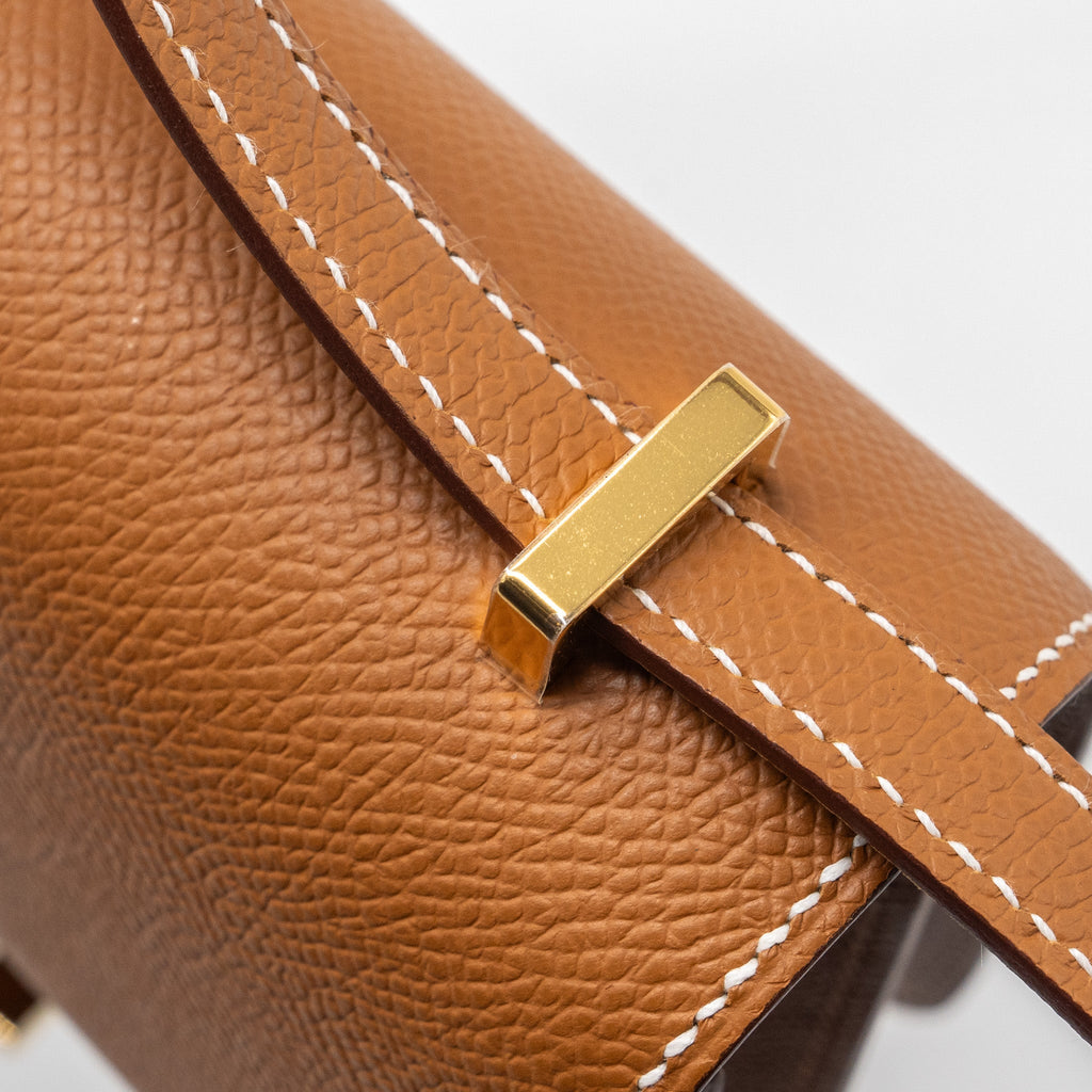 Hermes Mini Constance Epsom Gold GHW (new version)
