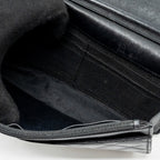 CHANEL BOY WALLET ON CHAIN LAMBSKIN BLACK RUTHENIUM HARDWARE