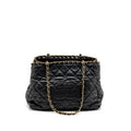 Chanel Quilted Chain Me Tote Bag Lambskin Black GHW