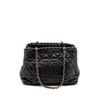 Chanel Quilted Chain Me Tote Bag Lambskin Black GHW