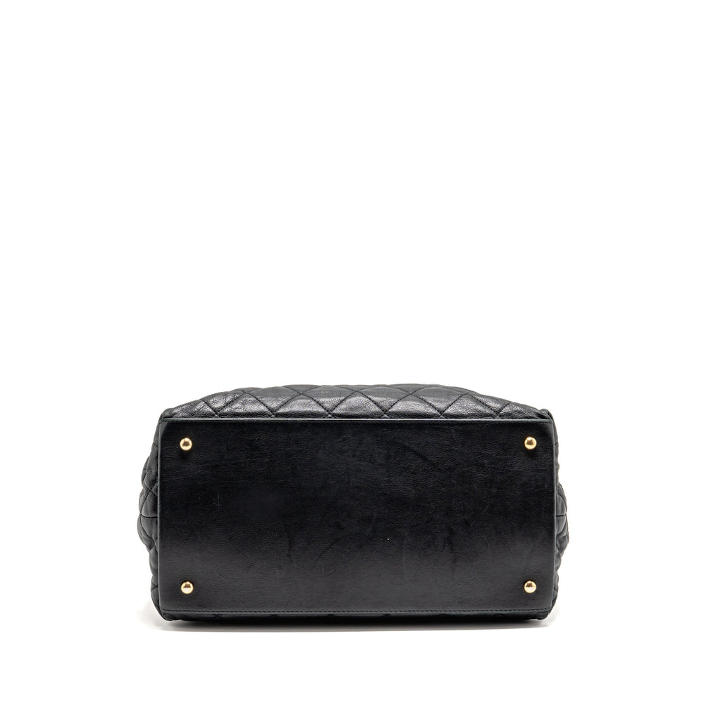 Chanel Quilted Chain Me Tote Bag Lambskin Black GHW