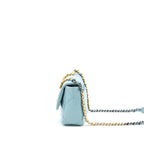 CHANEL SMALL 19 BAG LAMBSKIN LIGHT BLUE MULTICOLOUR HARDWARE