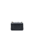 CHANEL MINI RECTANGULAR FLAP BAG LAMBSKIN BLACK LGHW (MICROCHIP)