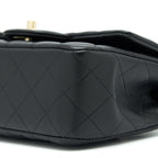 CHANEL 21K TOP HANDLE MINI RECTANGULAR FLAP BAG BLACK GHW