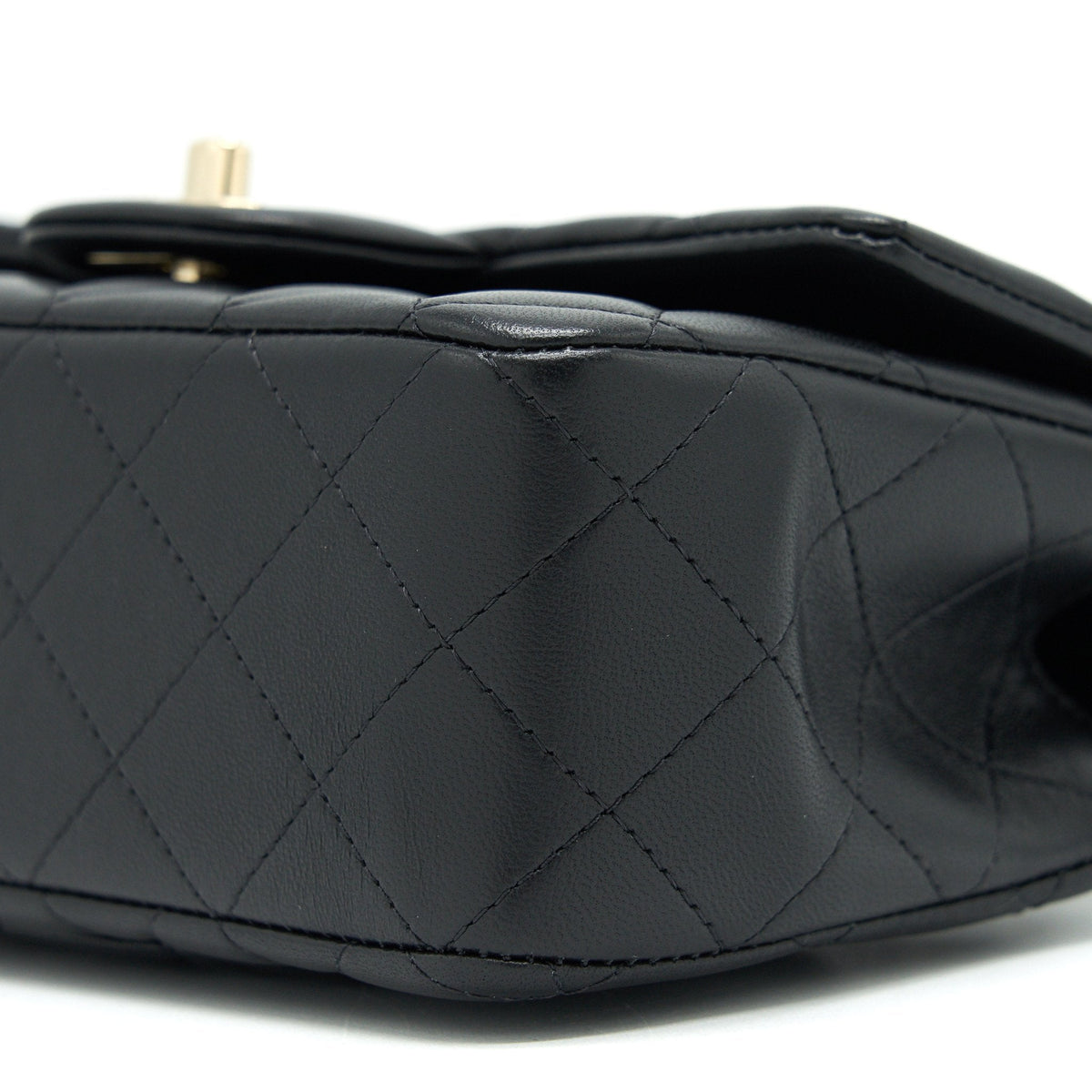 CHANEL 21K TOP HANDLE MINI RECTANGULAR FLAP BAG BLACK GHW