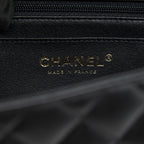 CHANEL TOP HANDLE MINI RECTANGULAR FLAP BAG LAMBSKIN BLACK LGHW (MICROCHIP)
