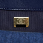 CHANEL 22P DENIM 19 BAG SMALL DARK BLUE