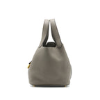 Hermes Picotin 22 Lock Bag Clemence Gris Etain GHW