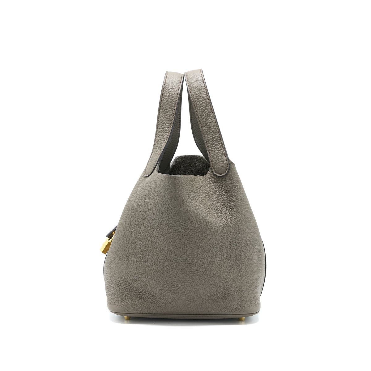 Hermes Picotin 22 Lock Bag Clemence Gris Etain GHW