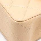CHANEL SMALL CLASSIC DOUBLE FLAP BAG CAVIAR BEIGE GHW (MICROCHIP)