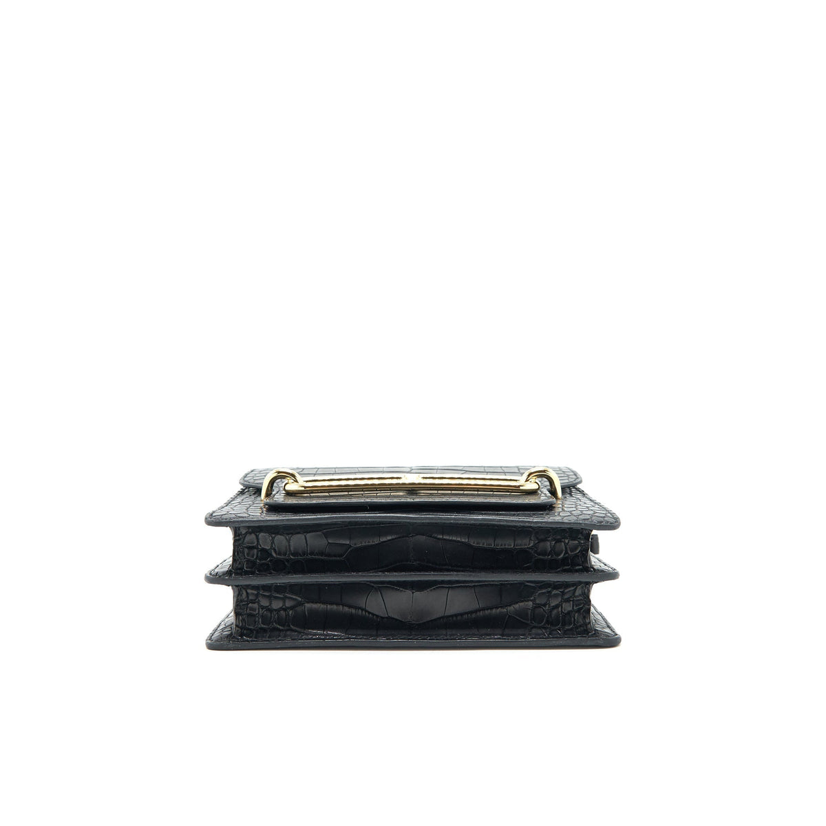 HERMES MINI ROULIS ALLIGATOR MISSISSIPPIESIS MAT 89 BLACK GHW
