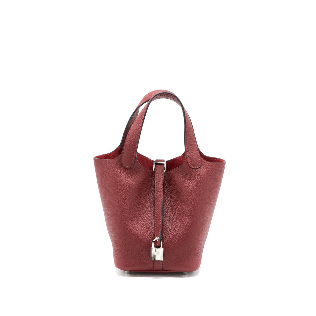 HERMES PICOTIN 18 LOCK BAG CLEMENCE ROUGE H SHW
