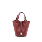 HERMES PICOTIN 18 LOCK BAG CLEMENCE ROUGE H SHW