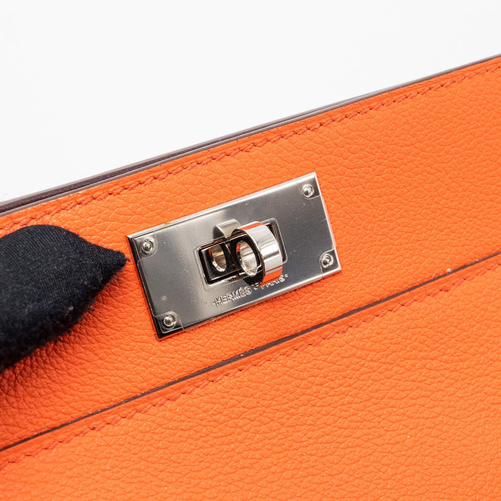 Hermes toolbox 20 evercolor orange poppy / Bordeaux SHW