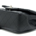 CHANEL MINI RECTANGULAR FLAP BAG LAMBSKIN BLACK SHW