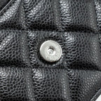 CHANEL CLASSIC WALLET ON CHAIN CAVIAR BLACK SHW (MICROCHIP)