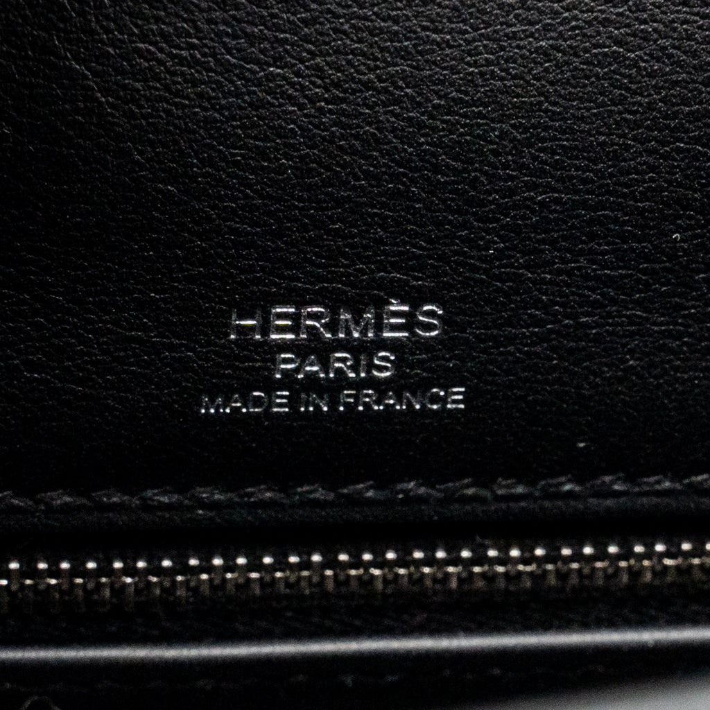 Hermes kelly 28 sellier toile H / swift ecru - black / black SHW