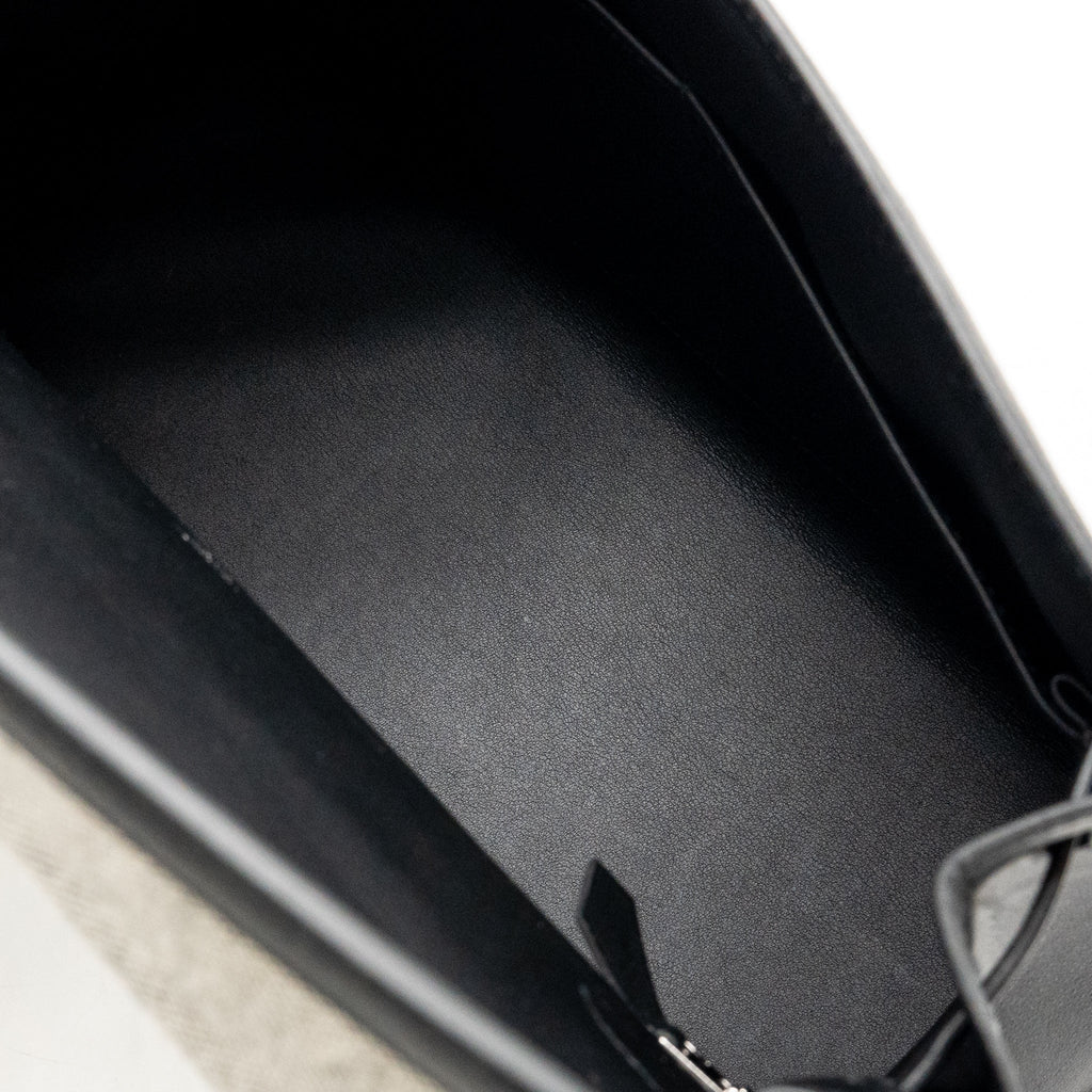 Hermes kelly 28 sellier toile H / swift ecru - black / black SHW