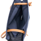 HERMES ALINE GROOMING CANVAS BAG NAVY SHW