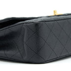 CHANEL MEDIUM CLASSIC DOUBLE FLAP BAG CAVIAR BLACK GHW