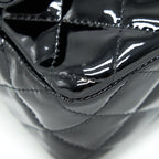 CHANEL MINI RECTANGULAR FLAP BAG PATENT LEATHER BLACK SHW
