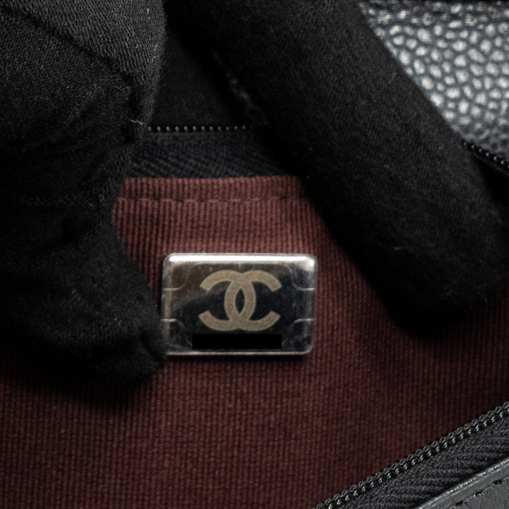 CHANEL CLASSIC WALLET ON CHAIN CAVIAR BLACK SHW (MICROCHIP)
